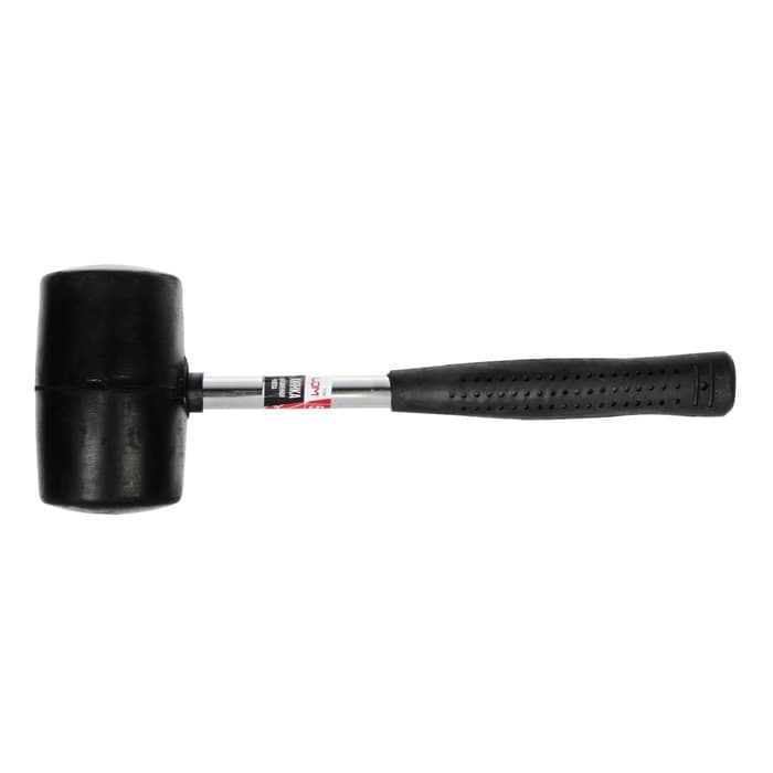 Киянка ЛОМ, металлическая обрезиненная рукоятка, черная резина, 500 г