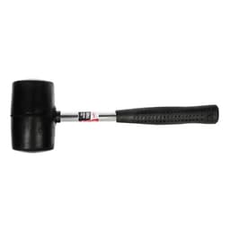 Киянка ЛОМ, металлическая обрезиненная рукоятка, черная резина, 500 г