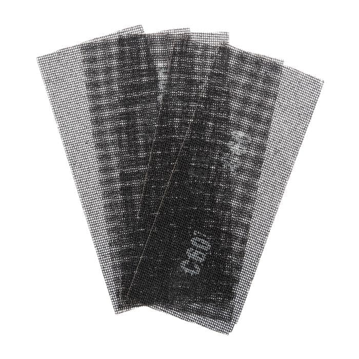 Сетка абразивная ТУНДРА, водостойкая, карбид кремния, 115×280 мм, Р60, 5 шт.