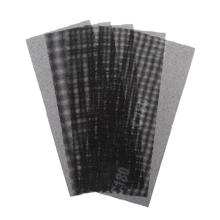 Сетка абразивная ТУНДРА, водостойкая, карбид кремния, 115×280 мм, Р180, 5 шт.