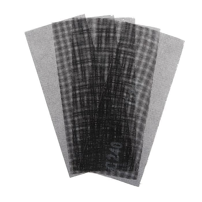 Сетка абразивная ТУНДРА, водостойкая, карбид кремния, 115×280 мм, Р240, 5 шт.