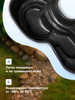 Пруд садовый пластиковый, 640 л, чёрный