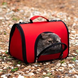 Сумка - переноска для животных, 31×20.5×23 см, 2 входа, красная