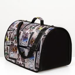 Сумка - переноска для животных с принтом, 46×28.5×30 см, цвет МИКС