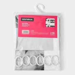 Штора для ванной Доляна «Белые цветы», 180×180 см, EVA