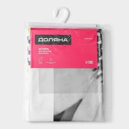 Штора для ванной Доляна «Белые цветы», 180×180 см, EVA