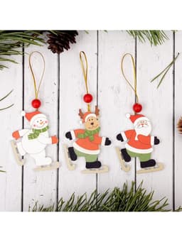 Елочная игрушка Лесная мастерская «Весёлые катания», МИКС, односторонняя