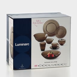 Столовый сервиз Luminarc Ocean Eclipse, 44 предмета, стекло, коричневый