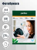 Фотобумага для струйной печати А4, 100 листов Perfeo, 170 г/м², односторонняя, матовая