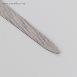 Пилка металлическая для ногтей, 13.5 см, в чехле, цвет серебристый