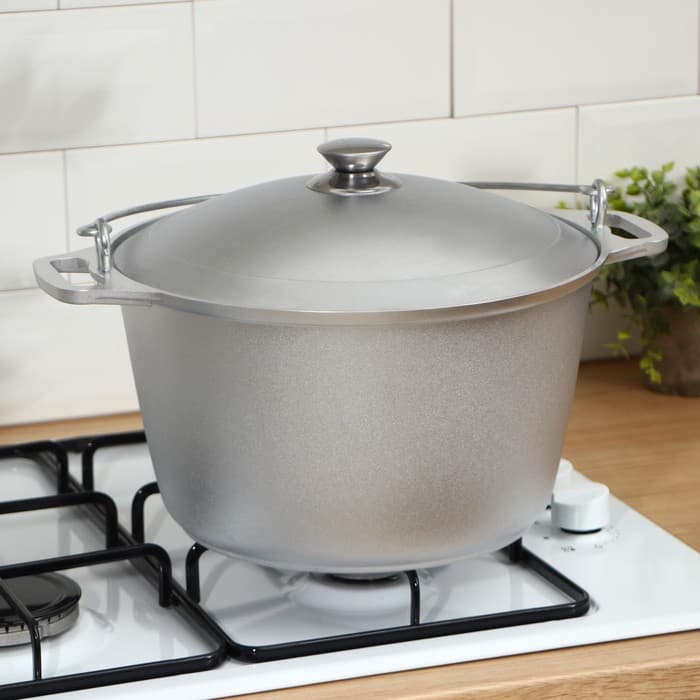 Котелок походный KUKMARA, 8 л, с крышкой, литой алюминий