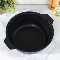 Жаровня KUKMARA «Традиция», 4 л, d=26 см, стеклянная крышка, антипригарное покрытие, чёрная