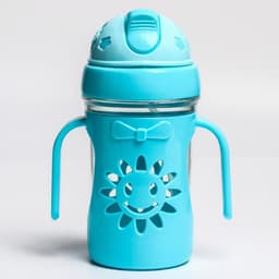 Поильник детский Крошка Я «Солнышко» с силиконовой трубочкой, от 9 мес., 250 мл., с ручками, цвет МИКС