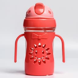 Поильник детский Крошка Я «Солнышко» с силиконовой трубочкой, от 9 мес., 250 мл., с ручками, цвет МИКС