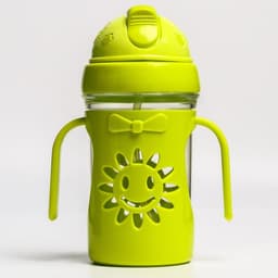 Поильник детский Крошка Я «Солнышко» с силиконовой трубочкой, от 9 мес., 250 мл., с ручками, цвет МИКС