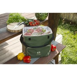 Термосумка «Арктика» на молнии, объём 10 л, с люком, зелёная