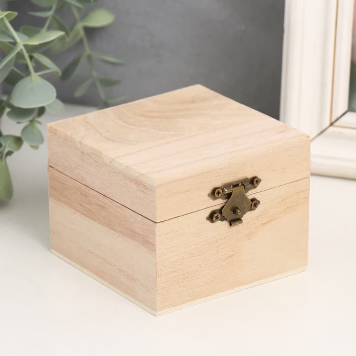 Шкатулка для росписи дерево «Квадрат», 6.5×8.5×8.5 см