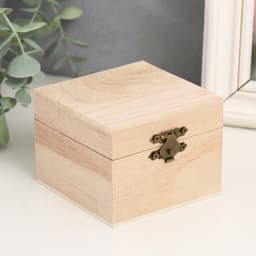 Шкатулка для росписи дерево «Квадрат», 6.5×8.5×8.5 см