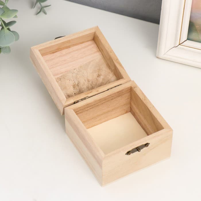 Шкатулка для росписи дерево «Квадрат», 6.5×8.5×8.5 см
