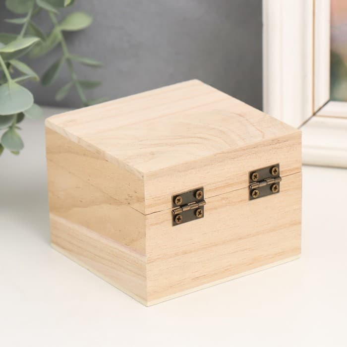 Шкатулка для росписи дерево «Квадрат», 6.5×8.5×8.5 см