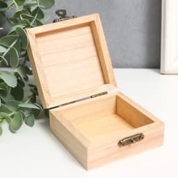 Шкатулка для росписи дерево «Квадрат», для творчества, декора, 4×8×8 см