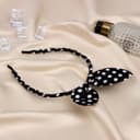 Ободок для волос Выбражулька «Веселые ушки», горох, чёрный