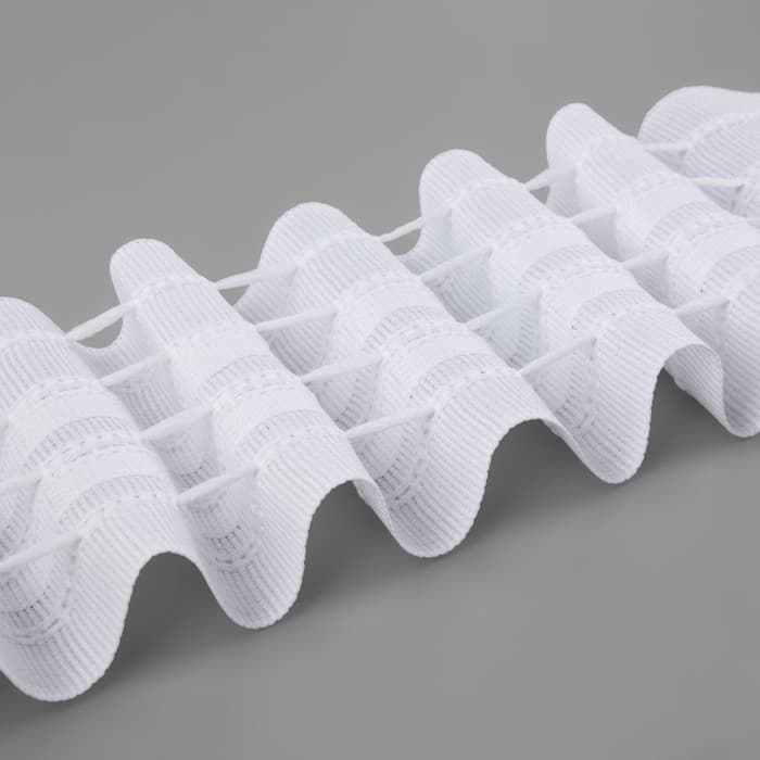 Шторная лента, матовая, 6 см, 50±1 м, белая