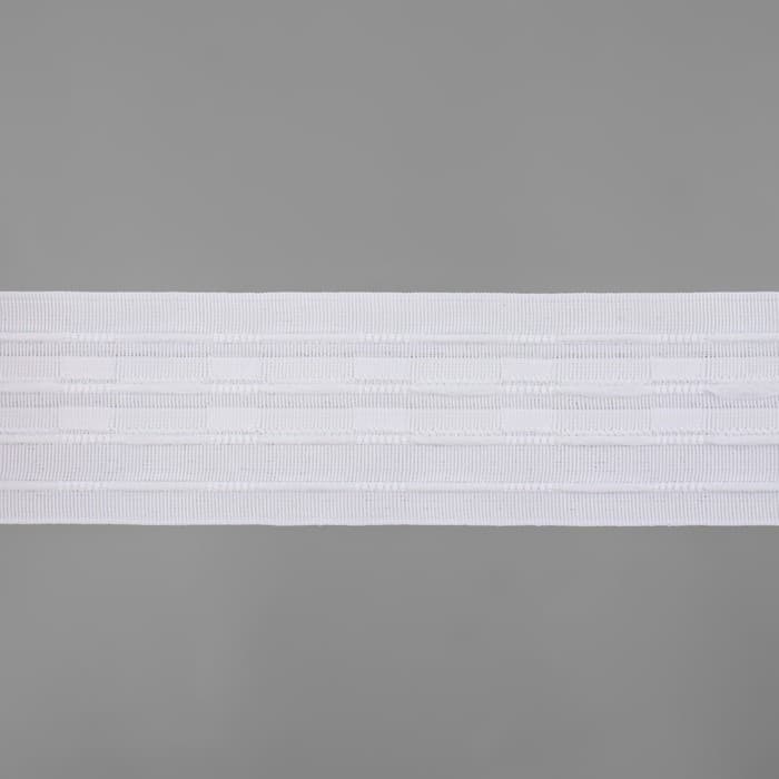 Шторная лента, матовая, 6 см, 50±1 м, белая