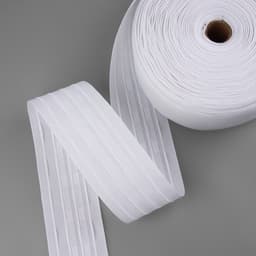 Шторная лента, матовая, 6 см, 50±1 м, белая