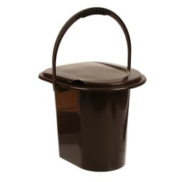 Ведро - туалет, h=40 см, 13 л, со съёмной ручкой, коричневое