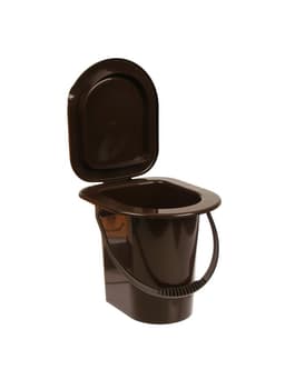 Ведро - туалет, h=40 см, 13 л, со съёмной ручкой, коричневое