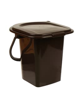 Ведро - туалет, h=40 см, 13 л, со съёмной ручкой, коричневое