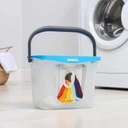 Контейнер для стирального порошка с ручкой, 6 л, голубая лагуна
