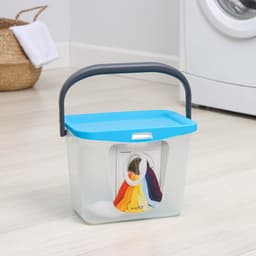 Контейнер для стирального порошка с ручкой, 6 л, голубая лагуна