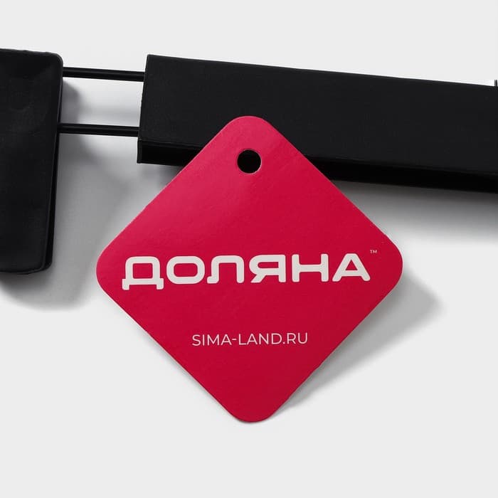 Вешалка для брюк и юбок Доляна, 29×13 см, с зажимами, чёрная