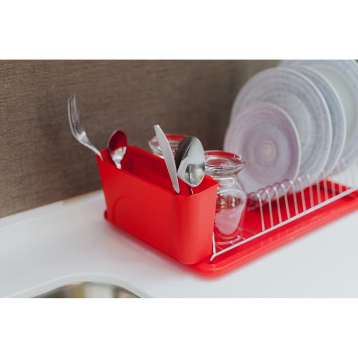Сушилка для посуды с поддоном Доляна, 38.5×21.5×12.5 см, МИКС