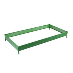 Грядка оцинкованная, 195×100×15 см, зелёная, Greengo