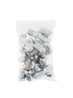 Гайка колесная под ключ 19 мм, 12×1.25 мм, конус, закрытая, хром, набор 20 шт.