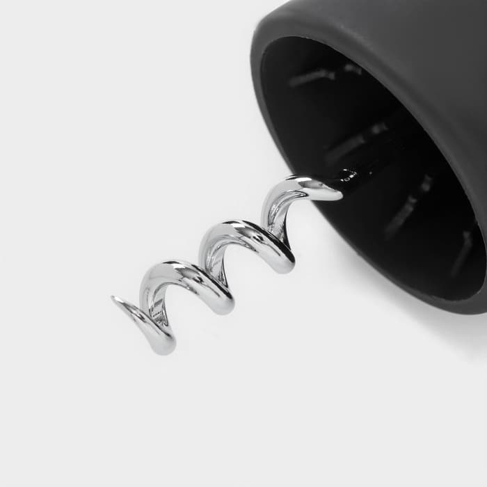 Штопор для вина Доляна «Элегант», h=17.5 см, чёрный