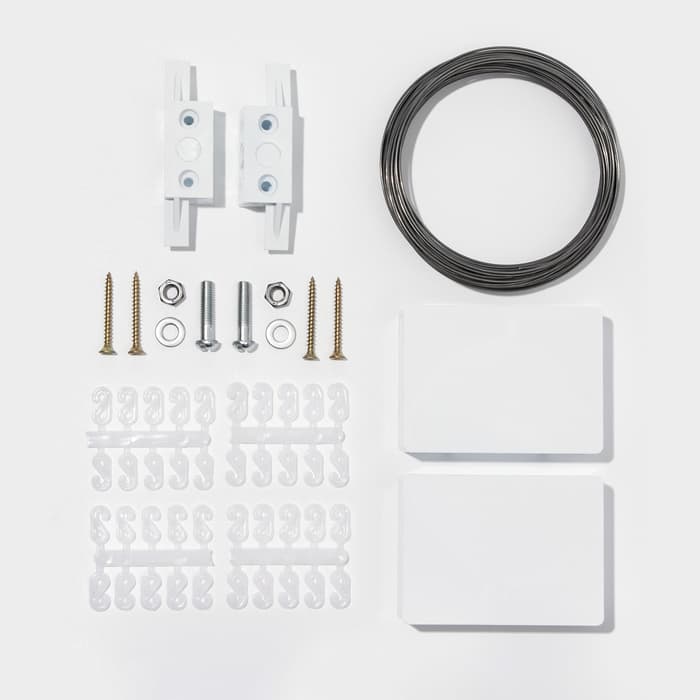 Карниз струнный, двухрядный, 10 м (ряд 5 м), пластиковый крючок