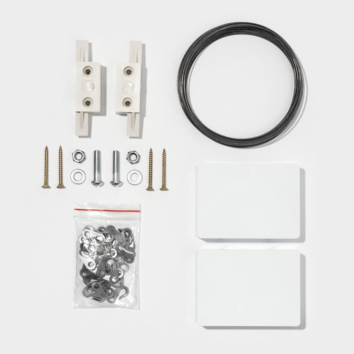 Карниз струнный, двухрядный, 3.5 м, металлический крючок