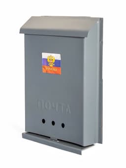 Ящик почтовый без замка (с петлёй), вертикальный, «Почта», серый