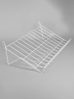 Полка наклонная на сетку, 30 градусов, 600×340 мм, цвет белый