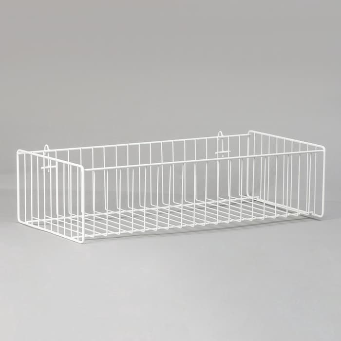 Корзина на сетку, большая, 61×30.5×16 см, цвет белый