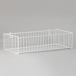 Корзина на сетку, большая, 61×30.5×16 см, цвет белый