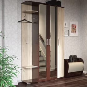 Прихожая «Паола», 1200×375×2020 мм, цвет венге/дуб сонома