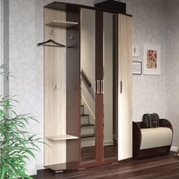 Прихожая «Паола», 1200×375×2020 мм, цвет венге/дуб сонома