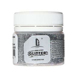 Декоративные блёстки LUXART LuxGlitter (сухие), 20 мл, размер 0.2 мм, голографические серебристые