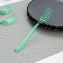 Вилки одноразовые Мистерия, набор 10 шт., 18 см, пластик, зелёные