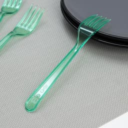 Вилки одноразовые Мистерия, набор 10 шт., 18 см, пластик, зелёные